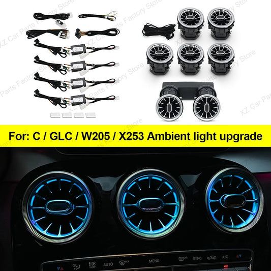 Original Module Wiring Car 3-color Ambient Light Upgrade Cable64-color Ambient Light for Mercedes-Benz C GLC W205 X253 2015-2018