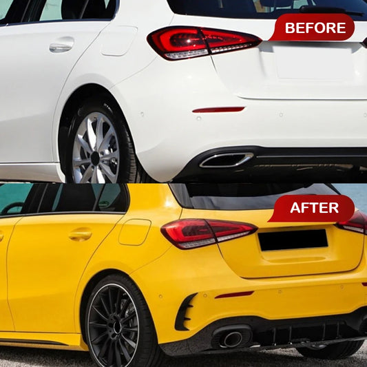 2019+ for Mercedes-Benz A-Class W177 A45 A35 A180 A200 A220 AMG Hatchback Sedan Rear Bumper Spoiler Side Vent Cover Body Kits