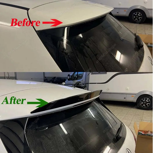 For Mercedes A-Class W177 A180 A200 A220 A35 AMG Hatchback 2018-2023 Tuning Rear Roof Trunk Spoiler Tail Wings Glossy Black Kits