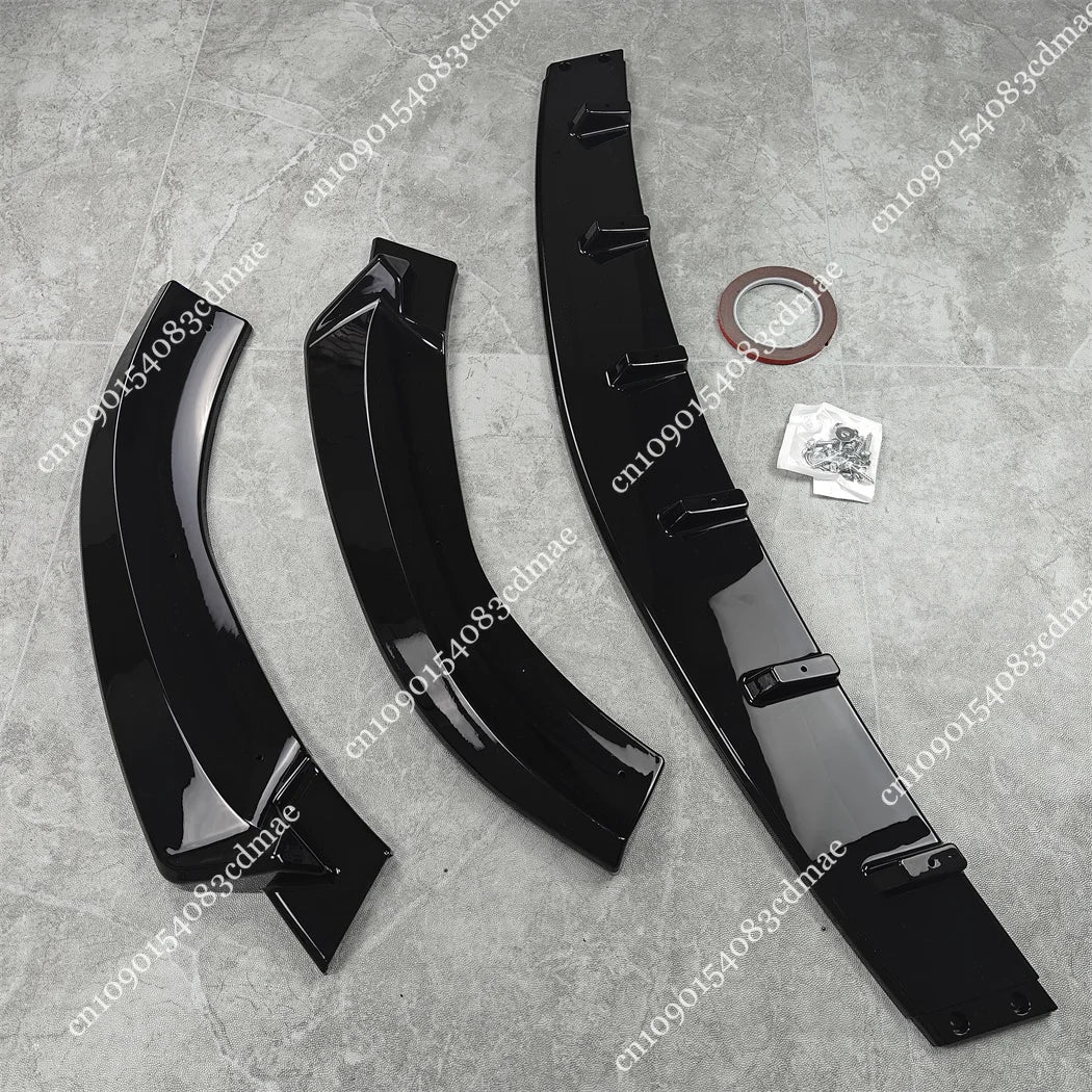 Maxton Style Front Splitter Bumper Lip For V.3 Mercedes-Benz E63 AMG Estate Sedan S213 W213 2017-2021 Gloss Black Car Spoiler