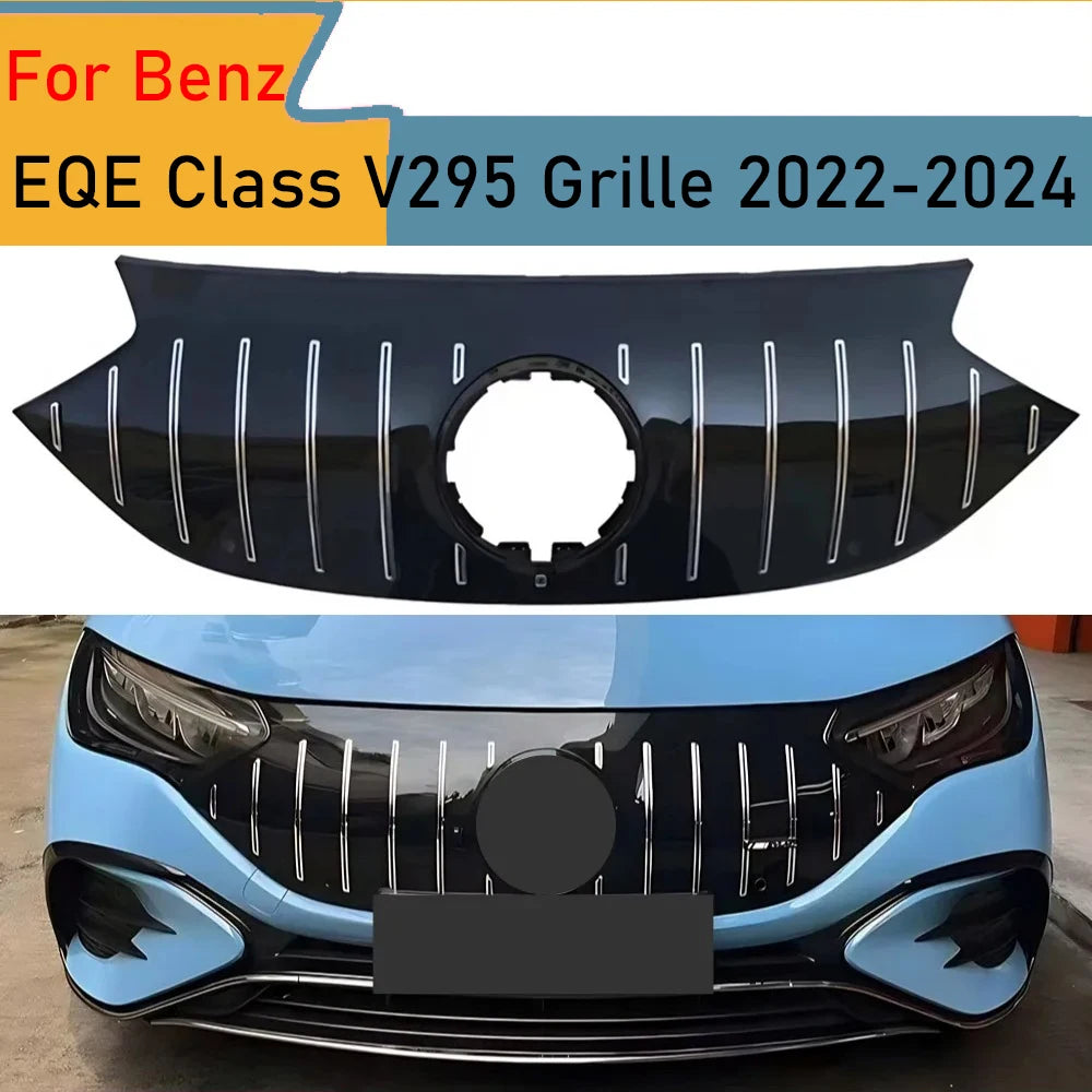 For Mercedes-Benz EQE 2022-2024 V295 W350 EQE350 EQE450 EQE500 Front Bumper Grille Mesh GT Sport Style ABS Replacement