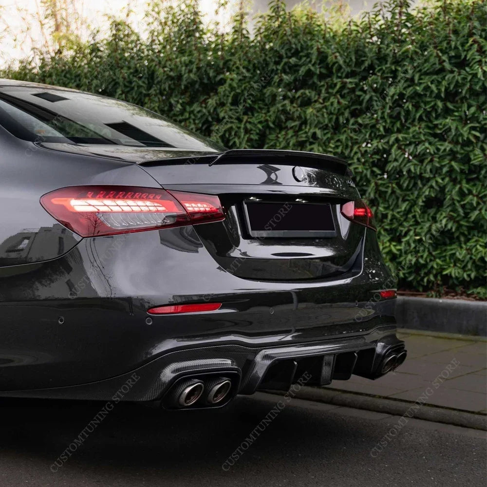 For Mercedes W213 B Style Rear Spoiler Wing E-Class E200 E300 E350 E400 E450 Rear Trunk Spoiler Caps 2020-2023 Bodykits Tuning