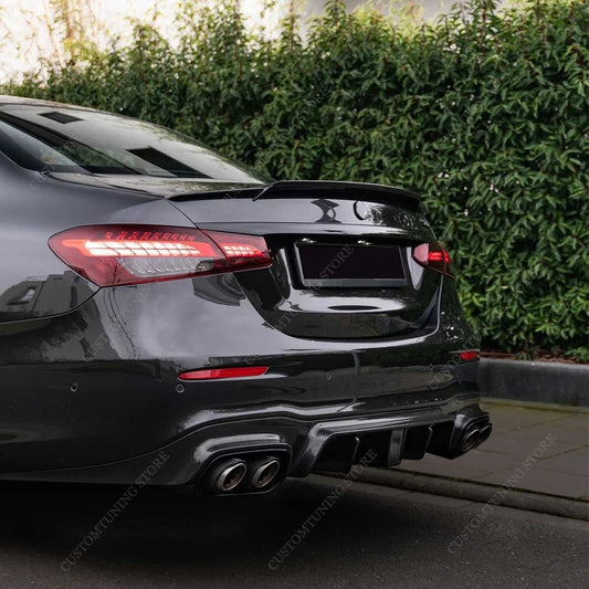 For Mercedes W213 B Style Rear Spoiler Wing E-Class E200 E300 E350 E400 E450 Rear Trunk Spoiler Caps 2020-2023 Bodykits Tuning