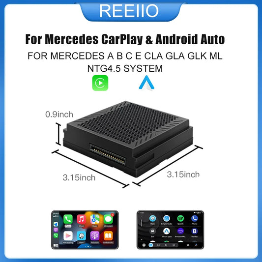 New upgrade Wireless Carplay Android Auto A B C E G GLA CLA GLK ML Class For Mercedes NTG4.5 Becker W177 Benz W204 Carplay NAVI