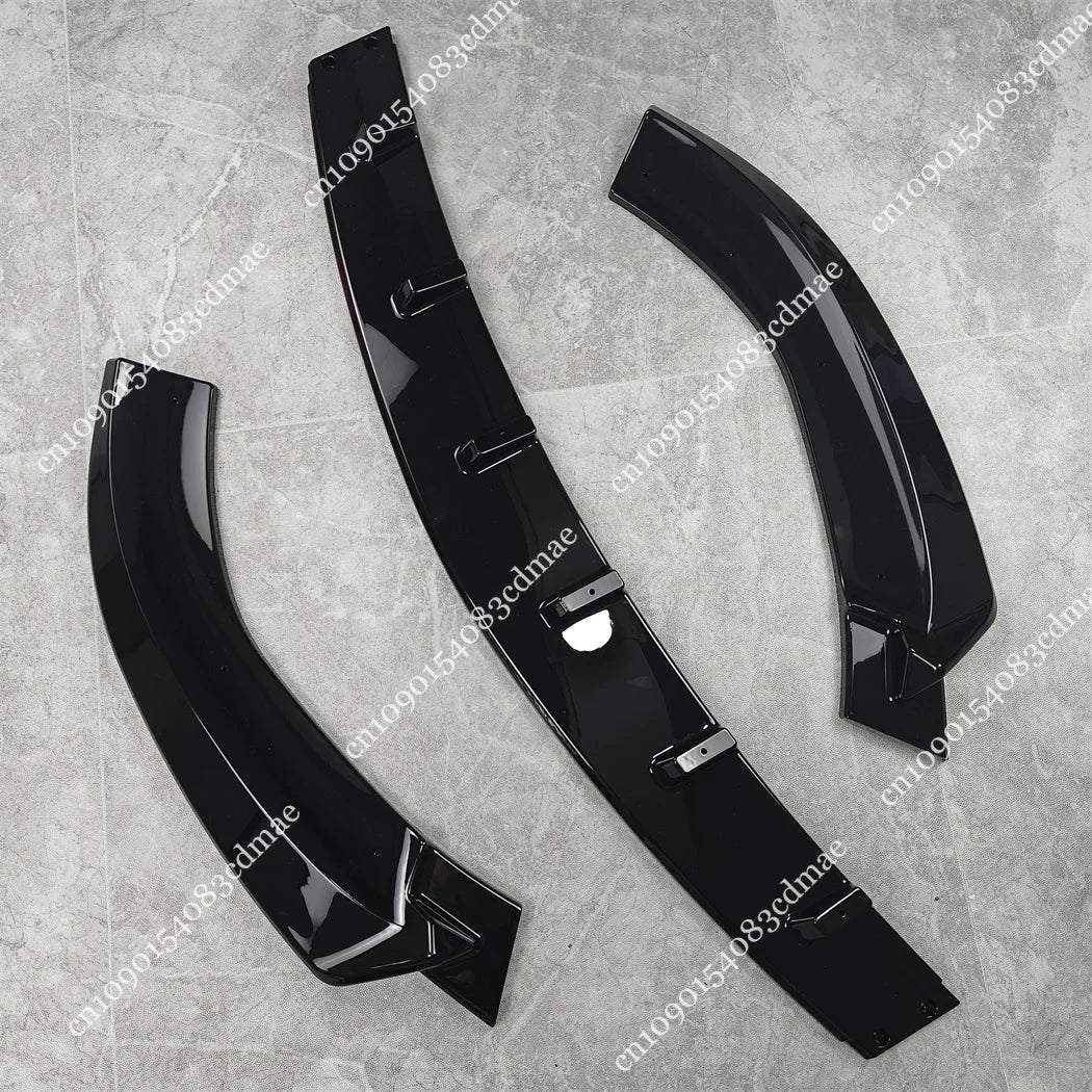 Maxton Style Front Splitter Bumper Lip For V.3 Mercedes-Benz E63 AMG Estate Sedan S213 W213 2017-2021 Gloss Black Car Spoiler