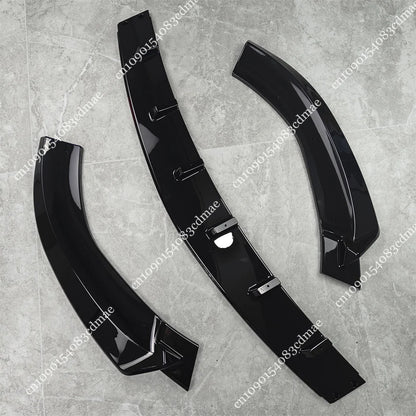 Maxton Style Front Splitter Bumper Lip For V.3 Mercedes-Benz E63 AMG Estate Sedan S213 W213 2017-2021 Gloss Black Car Spoiler