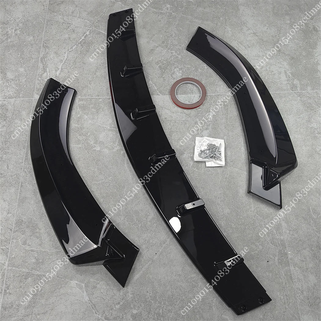 Maxton Style Front Splitter Bumper Lip For V.3 Mercedes-Benz E63 AMG Estate Sedan S213 W213 2017-2021 Gloss Black Car Spoiler