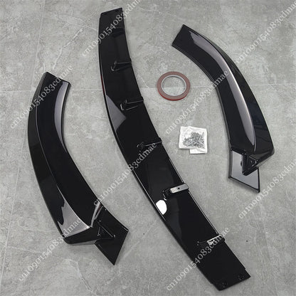 Maxton Style Front Splitter Bumper Lip For V.3 Mercedes-Benz E63 AMG Estate Sedan S213 W213 2017-2021 Gloss Black Car Spoiler