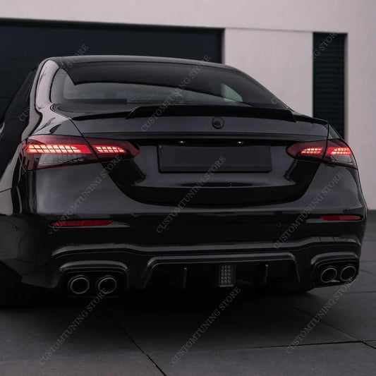For Mercedes W213 B Style Rear Spoiler Wing E-Class E200 E300 E350 E400 E450 Rear Trunk Spoiler Caps 2020-2023 Bodykits Tuning