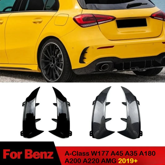 2019+ for Mercedes-Benz A-Class W177 A45 A35 A180 A200 A220 AMG Hatchback Sedan Rear Bumper Spoiler Side Vent Cover Body Kits