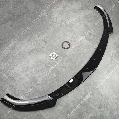 Maxton Style Front Splitter Bumper Lip For V.3 Mercedes-Benz E63 AMG Estate Sedan S213 W213 2017-2021 Gloss Black Car Spoiler