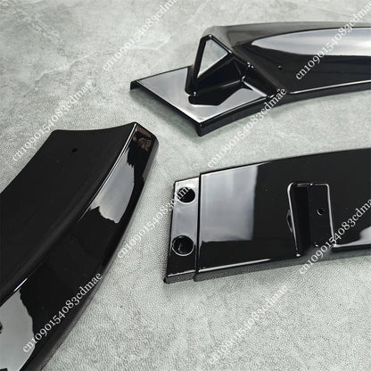 Maxton Style Front Splitter Bumper Lip For V.3 Mercedes-Benz E63 AMG Estate Sedan S213 W213 2017-2021 Gloss Black Car Spoiler